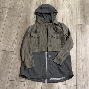 Peyton Jensen Hooded Utility Jacket Medium